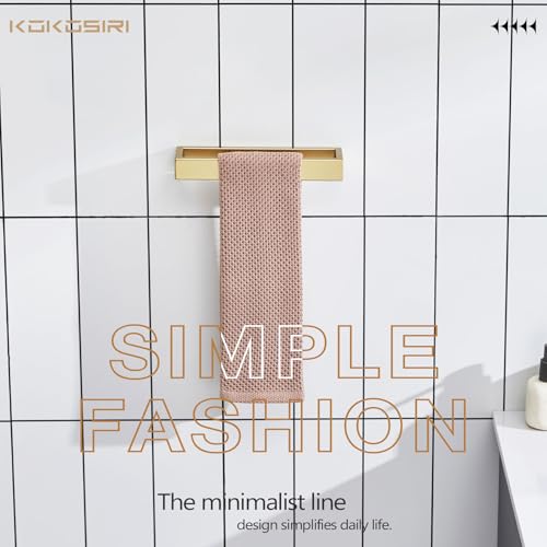 Towel Ring Brushed Gold Hand Towel Holder 9 Inch Kitchen Towel Hanger Rack Stainless Steel Bathroom Hardware Wall Mounted (Brushed Gold / 1 Pack)