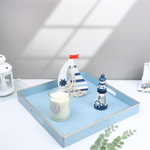 Light Blue Decorative Tray for Living Room (Bs002r)