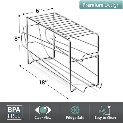 Soda Can Dispenser Rack for Fridge (12 Count)