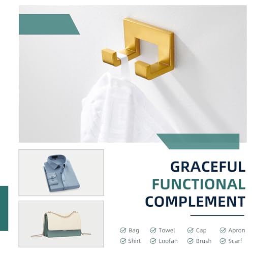 Bathroom Hand Towel Holder (Brushed Dark Gold)