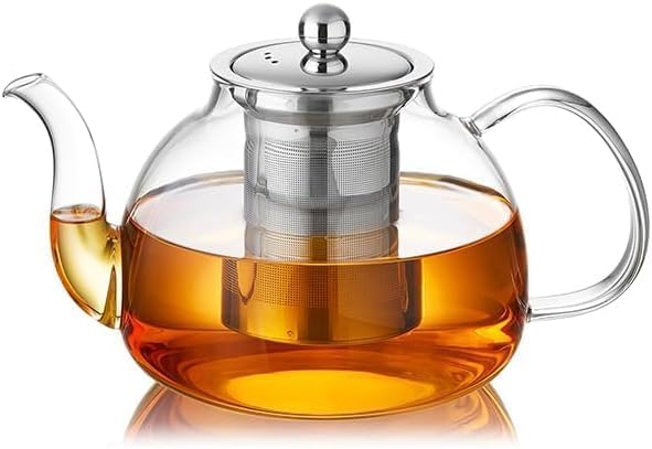 Glass Teapot with Infuser (Clear / 41OZ)