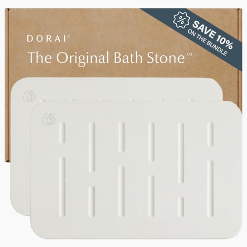 Home Stone Bath Mat Set (Rain Sandstone / 2 Pack)