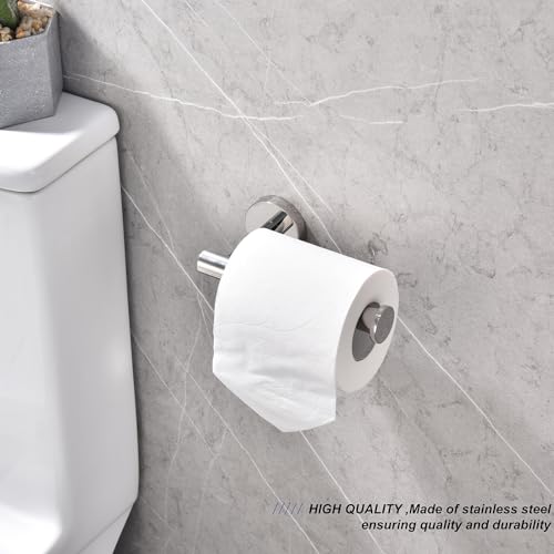 Toilet Paper Holder SUS304 Stainless Steel Round Size Polished Chrome 2 Pack (2 Count)