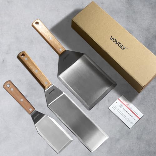 Stainless Steel Spatula Set (3" x 8", 5" x 6", 3" x 5")