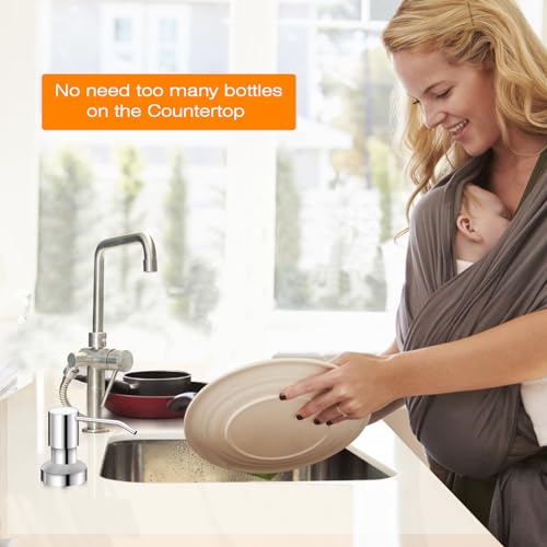 Sink Soap Dispenser for Kitchen Sink (Chrome)