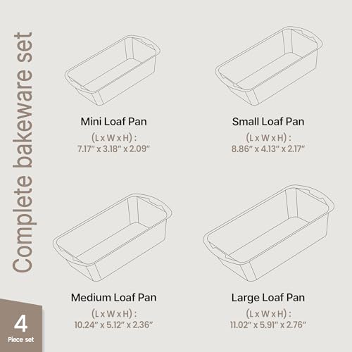 Loaf Pan Set 4 (Gray / 4 Pack (Varied Sizes))