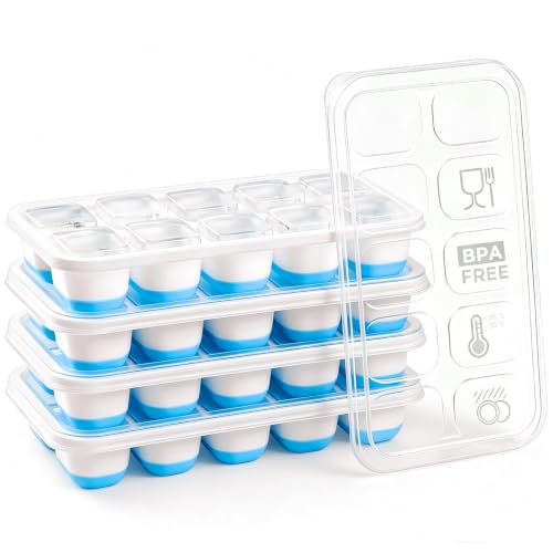 Silicone Ice Cube Tray (4 Blue)