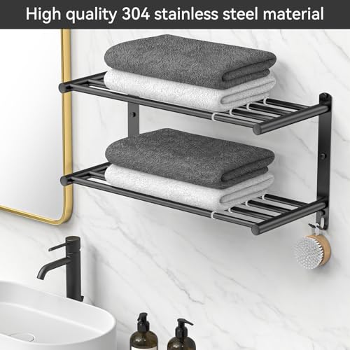 Black Adjustable Towel Bar for Bathroom Wall Mount17