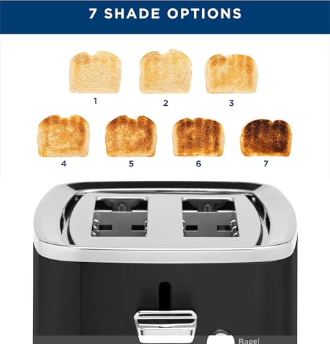 2 Slice Black Stainless Steel Toaster (2-Slice / Black)