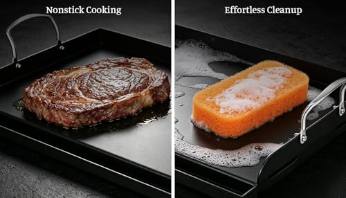 25" x 16" Cast Iron Grill Griddle Kit (25.1" x 16.1" x 2.7")