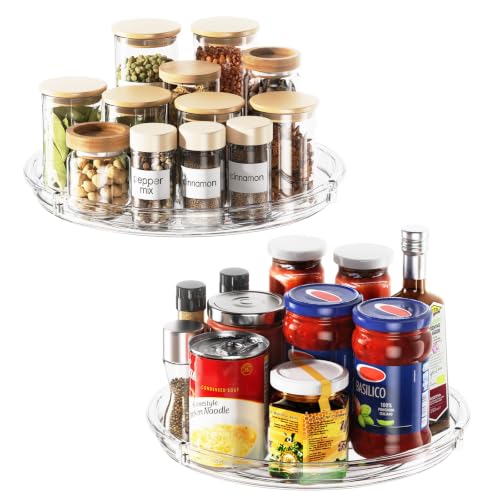 2 Pack Lazy Susan Organizer 9 inch Lazy Susan Turntable for Cabinet (2 Count)