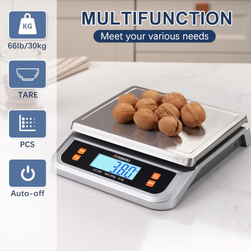 66lb Food Scale (Silver 66 lb (30 kg))