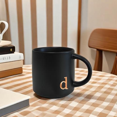 Black Ceramic Coffee Mug (Black-D)