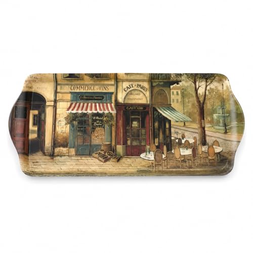 Parisian Scenes Melamine Rectangular Tray (15.1" x 6.5" x 1" / Parisian Scenes)