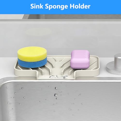 Sponge Holder for Kitchen Sink (Cream / 8"x 4")