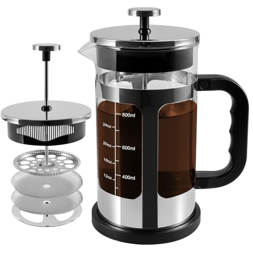 French Press Coffee Maker (silver)