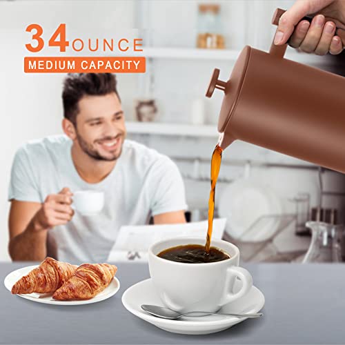French Press Coffee Maker (Coffee / 34 oz)