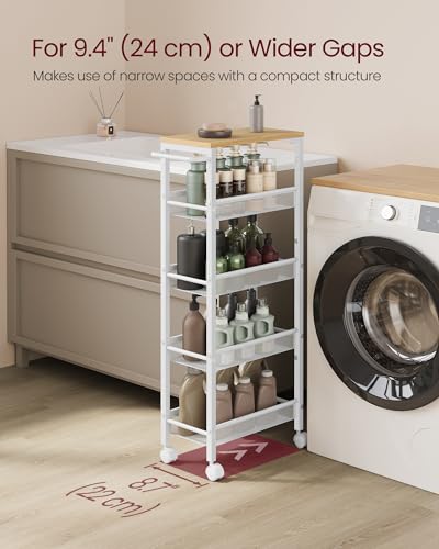 5 Tier Slim Rolling Storage cart with Wheels
