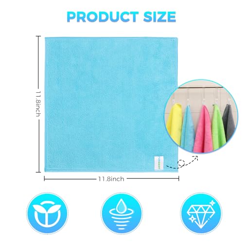 15Pcs Microfiber Cleaning Cloths (Assorted / 11.5x11.5inch-15Pack)