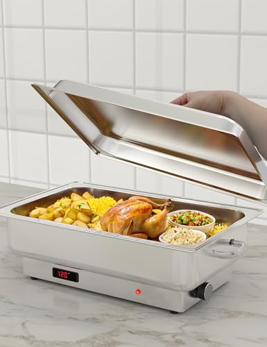Electric Chafing Dish Buffet Set (1 Full-Size + 2 Half-Size)