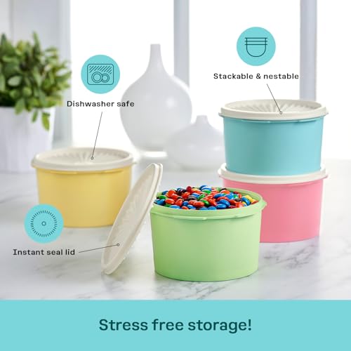 Heritage 8 Piece Pastel Canister Set (4 Small Canister Set - Heritage Multicolor)