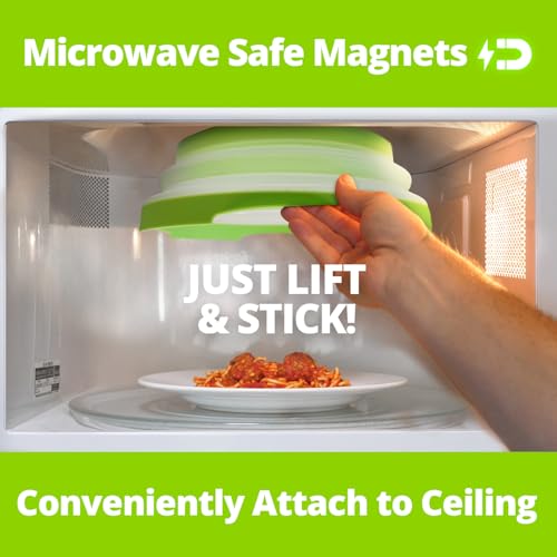 Magnetic Microwave Splatter Cover (12 Inch - Full Size Microwaves - Green)
