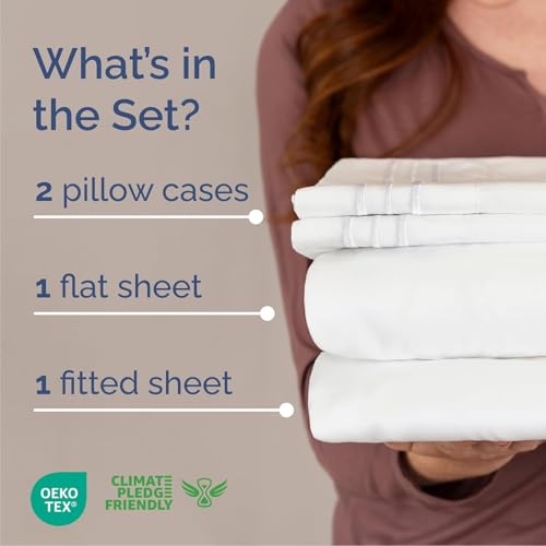 Queen Size 4 Piece Sheet Set (01 - White / Queen)