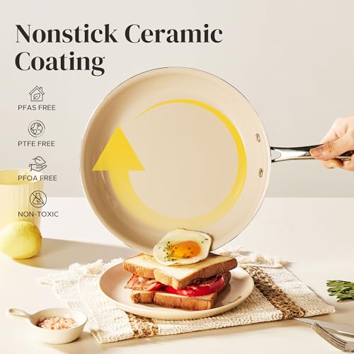 Ceramic Nonstick Cookware Set (Blue / 14PC Cookware Sets)
