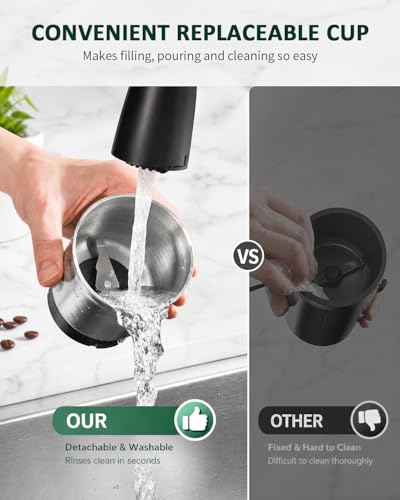 Electric Super Silent Blade Coffee Grinder (Green / 2 Bowl)