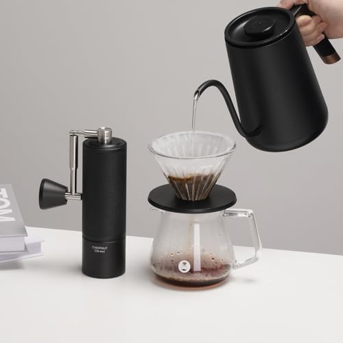 Manual Coffee Grinder Chestnut C3S Max Capacity 30g with CNC Stainless Steel Conical Burr (Black / Chestnut C3S Max)