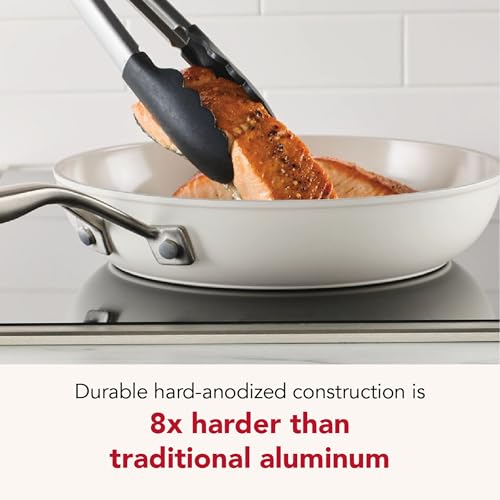 Ceramic Frying Pan with Lid (Porcelain / 12.25-Inch)