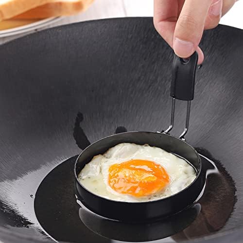 Egg Rings 2 Pack Large 6 Inch Pancake Mold 2 Pack 3.5 Inch Stainless Steel Nonstick Egg Ring
