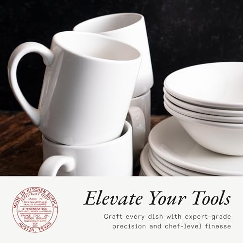 Cookware Set of 4 (White w/ Navy Rim / 4-Piece)