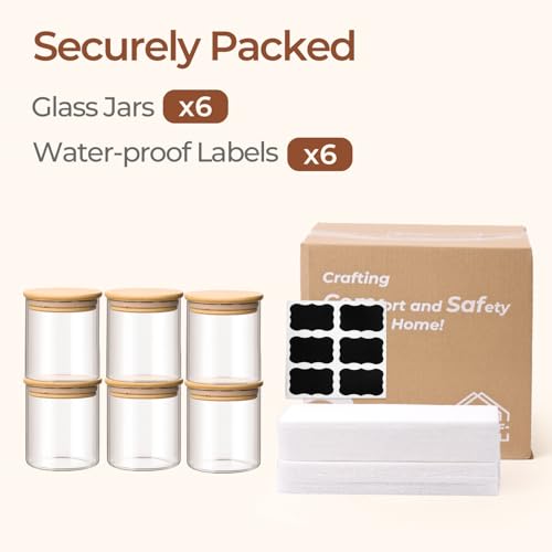 Glass Storage Containers with Lids 0.6 Qt (0.6 Qt x 6)