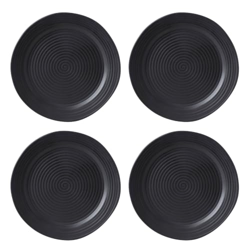 Black Ridge Piece Dinnerware Set (Black / 12-Piece Dinnerware Set)