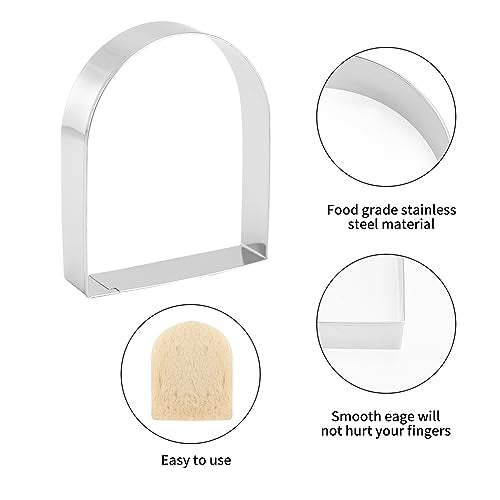 Arched Cookie Cutter Set ANCKNE 4 piece geometric cookie cutter molds (Arched)