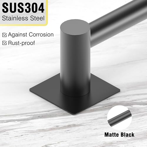 Towel Bar Self (Matte Black / Self-Adhesive)