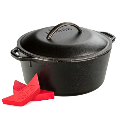 Cast Iron Dutch Oven with Loop Handle (5 Quart / Bundle)