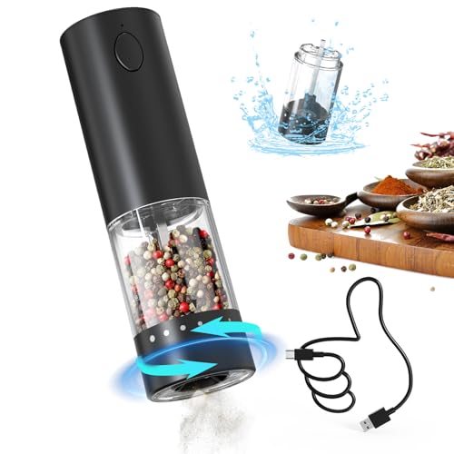 Rechargeable Electric Pepper Grinder (Black)
