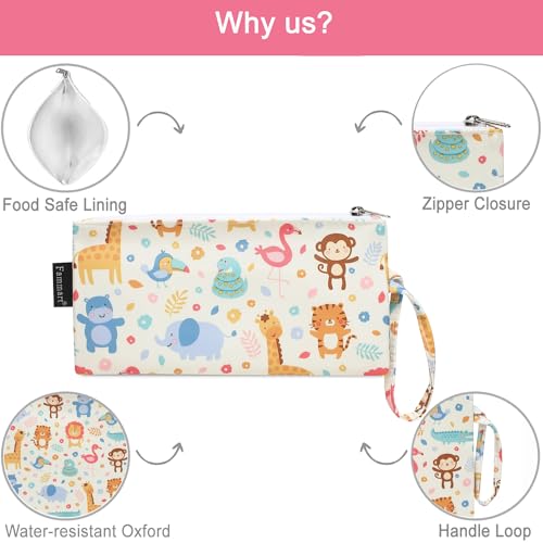 Reusable Sandwich Bag (Small, 2 Packs - Zoo)