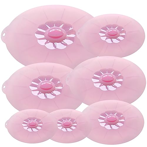 Silicone Lids Covers (Clear Pink)