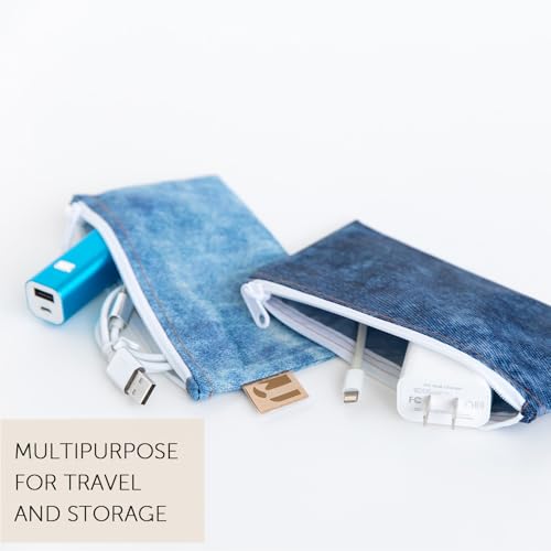 Roamio Reusable Sandwich and Snack Bags (Faux Denim)