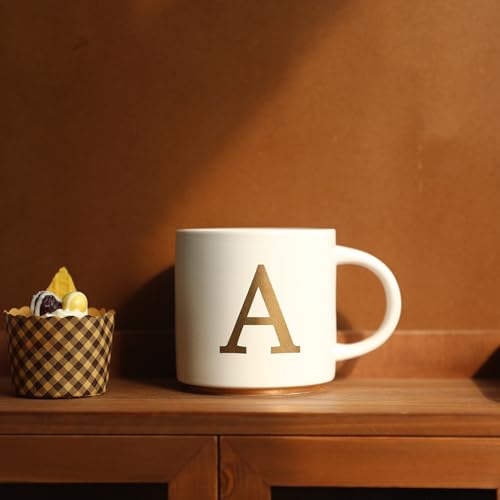 Monogram Ceramic Mugs (gold-A)
