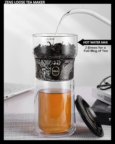 Glass Infuser Teapot (07-Black Dragon / 9oz)