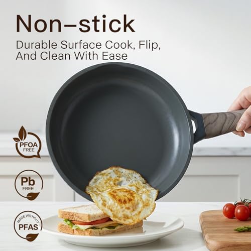 22 Piece Ceramic Cookware Set with Utensils (Gray)