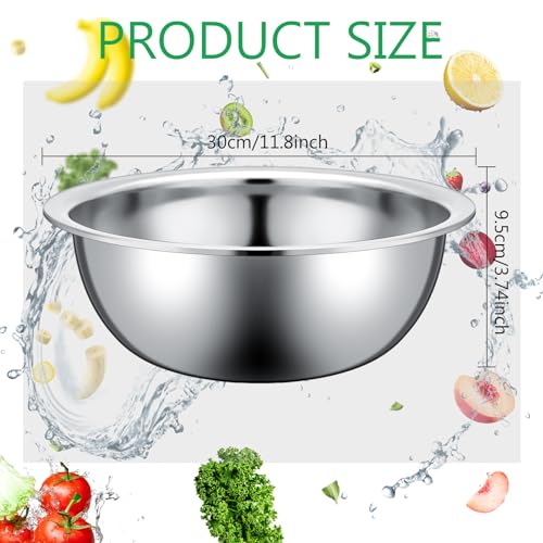 12 Pcs Stainless Steel Mixing Bowls Bulk (12 Count)