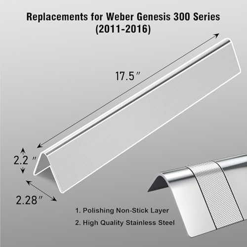 17.5 Inch Flavorizer Bars for Weber Genesis 300 Series (17.5" x 2.25" x 2.3752" - 7620 Genesis 300)
