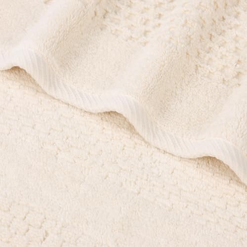 Playa Zero Twist Cotton Medium Weight Towels (8 Piece Towel Set / Ivory)