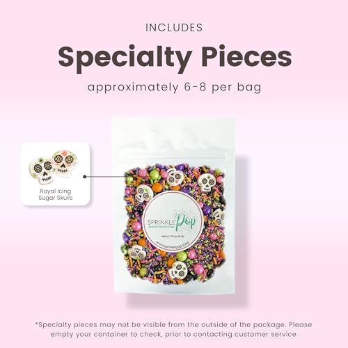 Dia De Los Muertos Sprinkle Mix (Black, Pink, Purple, Lime, Orange)