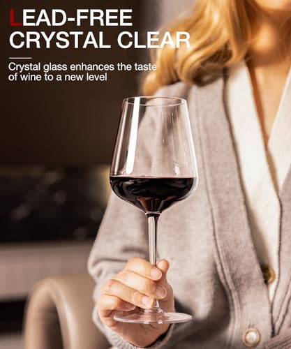 Red Wine Glasses Set of 4 (Set of 4-17oz)
